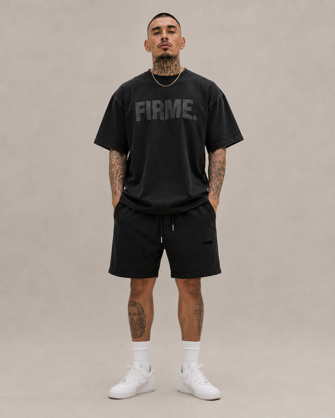 FIRME. Black Oversized Tee