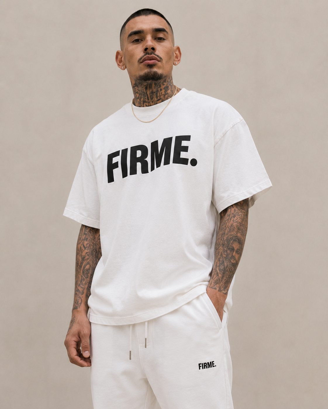 White FIRME. Oversized Tee