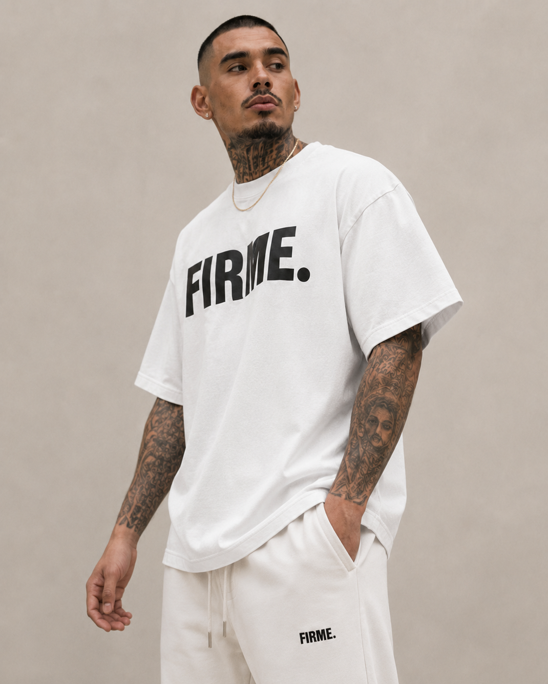 White FIRME. Oversized Tee